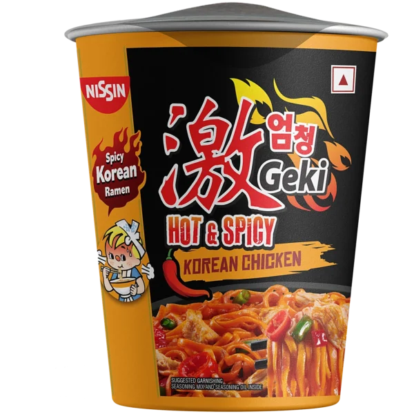 NISSIN CUP NOODLES GEKI HOT & SPICY KOREAN CHICKEN 70G