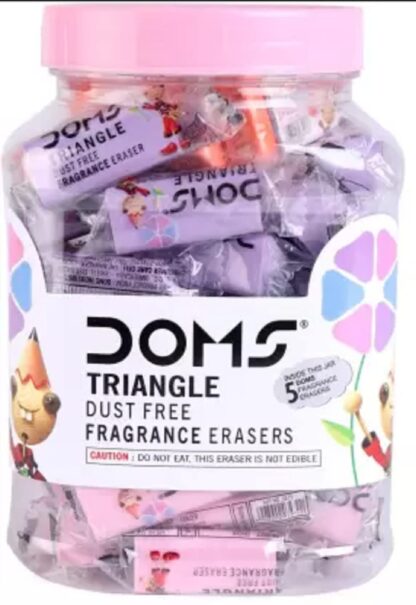 DOMS PCS-0001 Non-Toxic Eraser (Set of 50, Multicoloured)