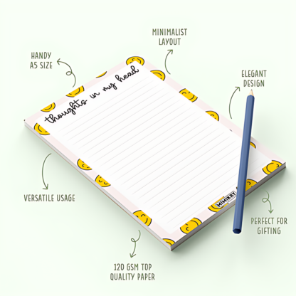 Mimikry Daily Notepad Undated 120 GSM Tear-Off Planning Sheets, Checklist Productivity A5 Note Pad Ruled 50 Pages - Image 3