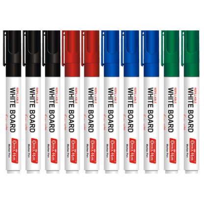 Soni Officemate Whiteboard Marker (Set of 10, Multicolor)