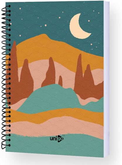 Unigo A4 Size Spiral Notebook, Unruled/Plain, Bright & Smooth Paper, 29.7 x 21 cm, (400 Pages, Uni-02)