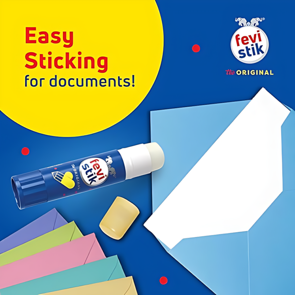 Fevistik Glue Stick 25g, Pack of 3 | Multi-Purpose Glue Stick for School Projects, Art & Craft, DIY | Suitable for School & Office Activities | Easy to Use - Image 3