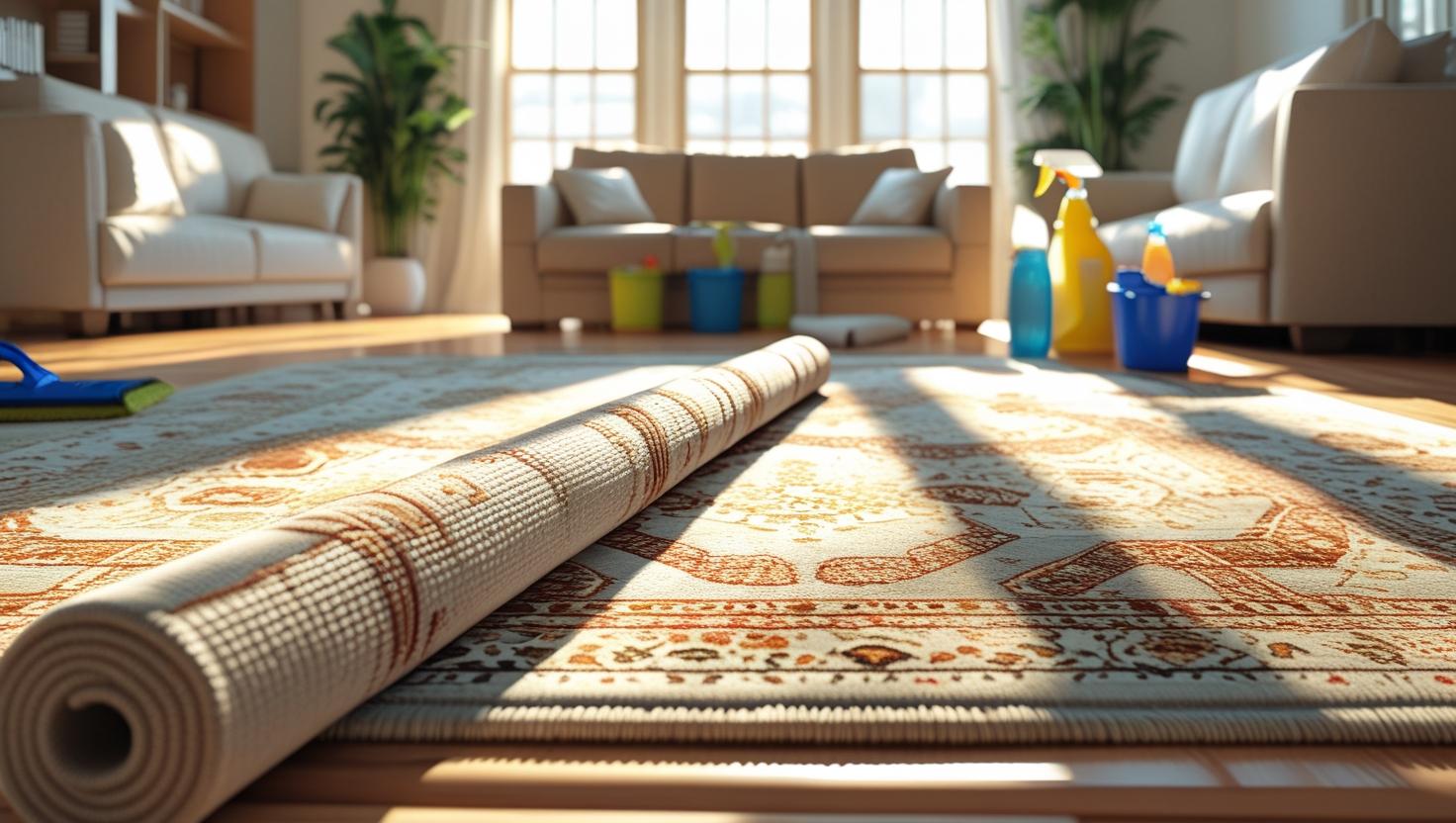 Living room cleaning