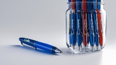 Cello Finegrip Ball Pen Blue Jar 25 U