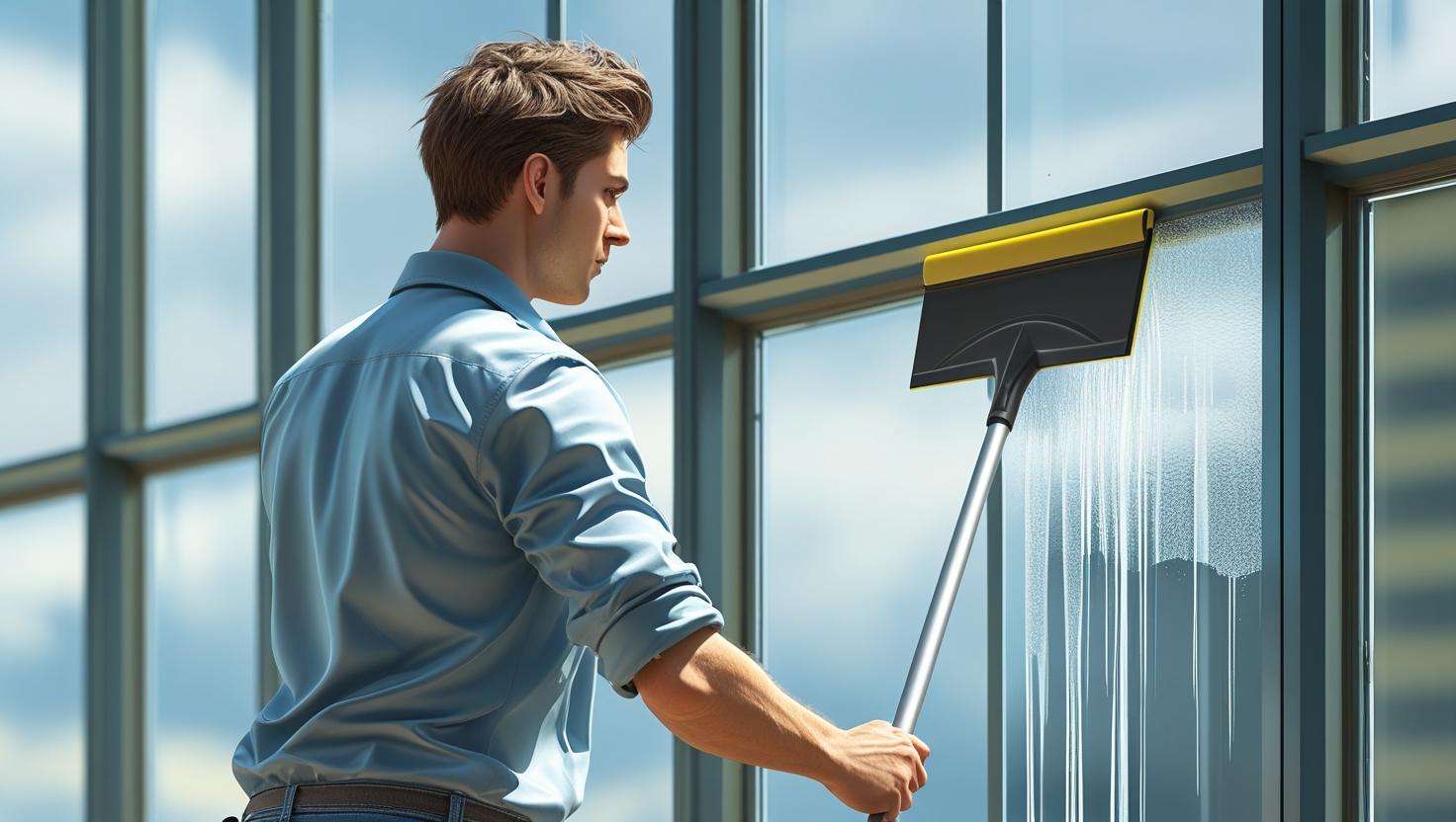 Window Squeegee with Extendable Handle